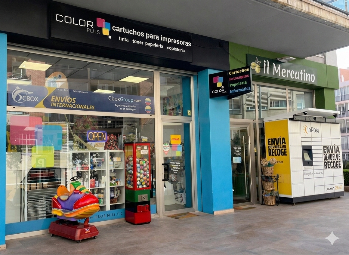 Color Plus Paterna / Il Mercantino: Papelería y Copistería & Comida latina.